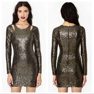 Lucca Couture Golden Hour Sequin Mini Dress